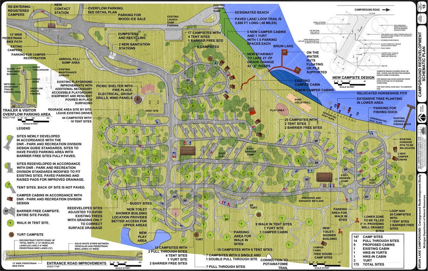 BRUIN LAKE CAMPGROUND, PICKNEY, MICHIGAN